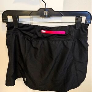 Girls Champion black tennis/golf/swim skort with back pocket XL (14-16)